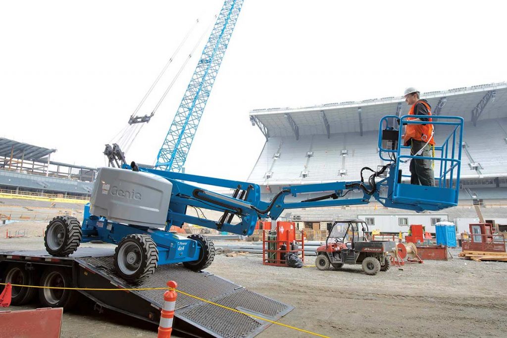 45' 4WD Diesel Articulating Boom Lift Rentals | Diamond Rentals